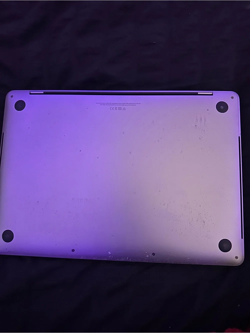Apple MacBook Pro Laptop in Silver with Black Keyboard